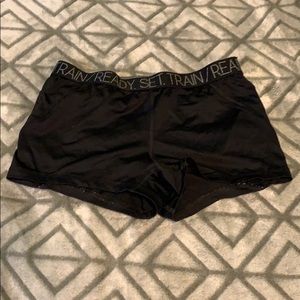 black athletic shorts